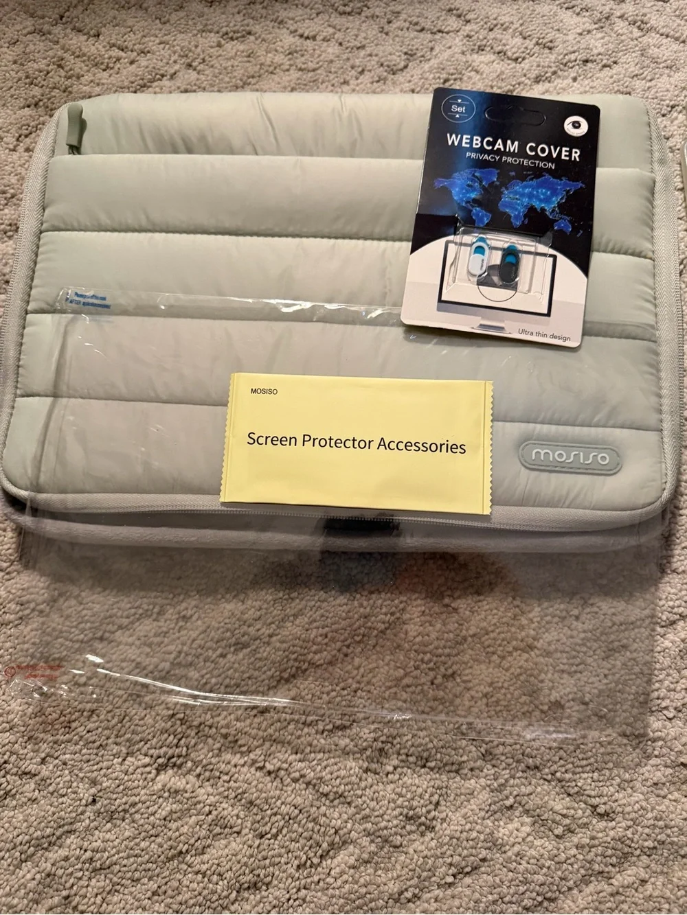 13 in. Laptop Accessory Kit in Light Green - Sleeve, Keyboard, and Screen Cover